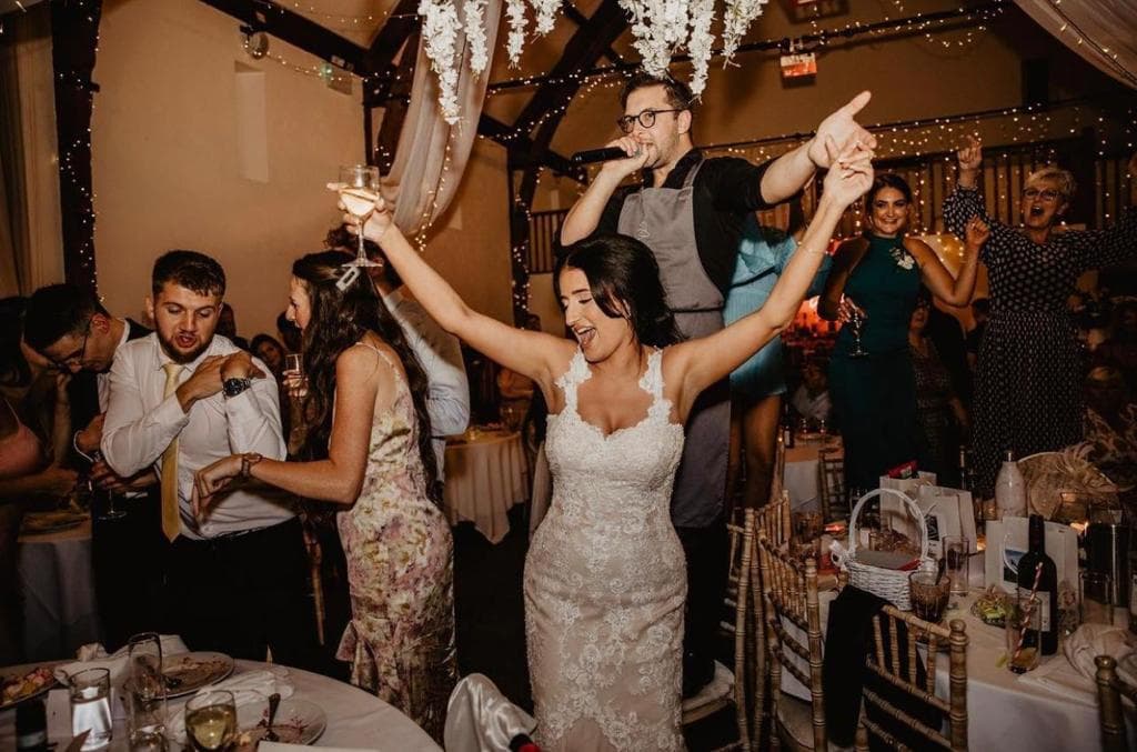 Singing Waiter Dancing with a Bride at their Wedding