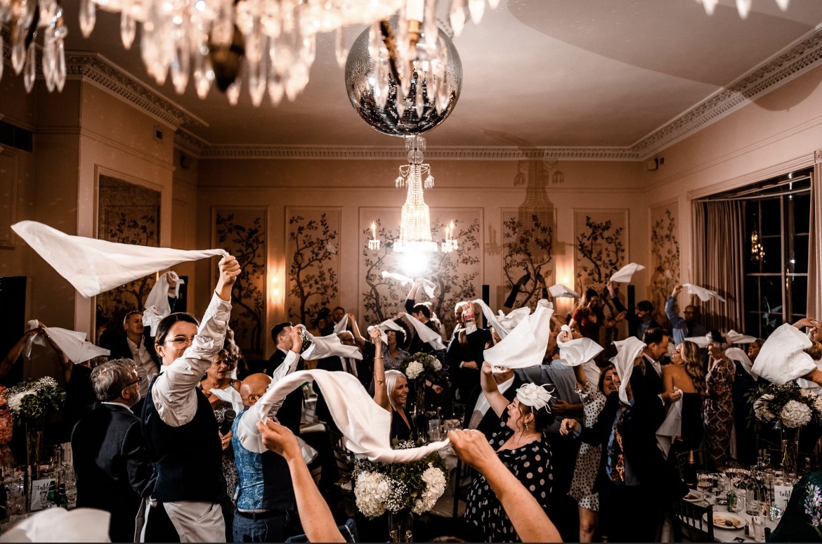 singing waiters napkin swing birthday